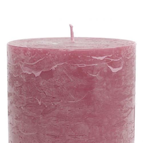 Prodotto Candele in tinta unita rosa antico 85x150mm 2pz