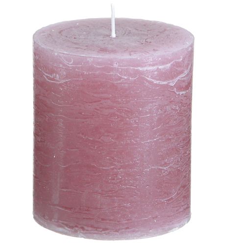 Prodotto Candele in tinta unita Candele a colonna rosa antico 70×80 mm 4 pz