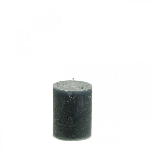 Prodotto Candele in tinta unita Candele a colonna antracite 70×100mm 4 pz