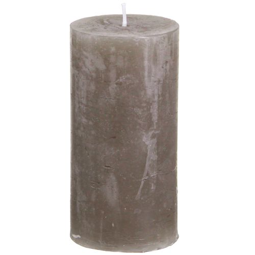 Floristik24 Candele in tinta unita Candele a colonna marroni 50×100 mm 4 pz