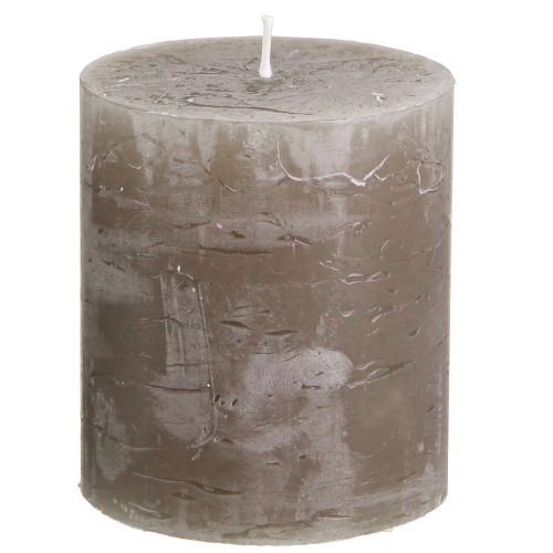 Prodotto Candele in tinta unita Candele a colonna marroni 70×80 mm 4 pz