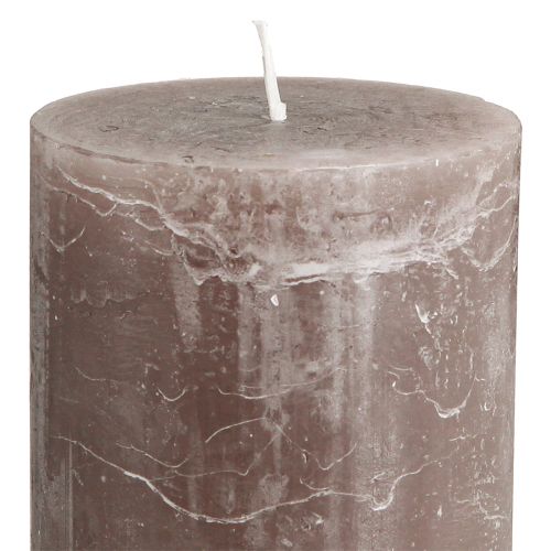 Prodotto Candele in tinta unita candele a colonna marroni 85×120 mm 2 pz