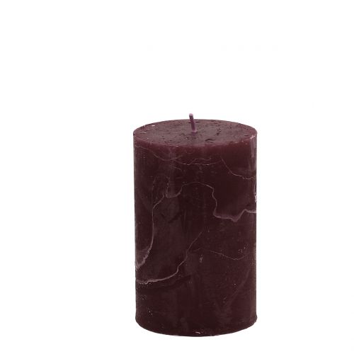 Floristik24 Candele tinta unita bordeaux 60x100mm 4pz