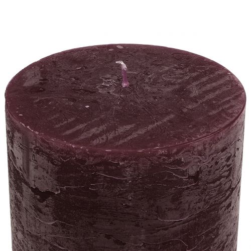 Prodotto Candele tinta unita bordeaux 60x100mm 4pz