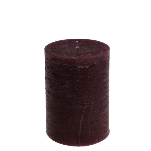 Candele in tinta unita bordeaux 85x120mm 2pz