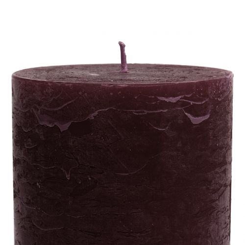 Candele in tinta unita bordeaux 85x120mm 2pz
