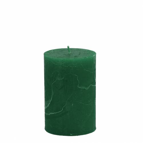 Prodotto Candele tinta unita verde scuro 70x100mm 4 pz