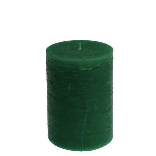 Candele tinta unita verde scuro 85x120mm 2pz