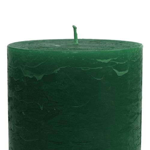 Prodotto Candele tinta unita verde scuro 85x120mm 2pz