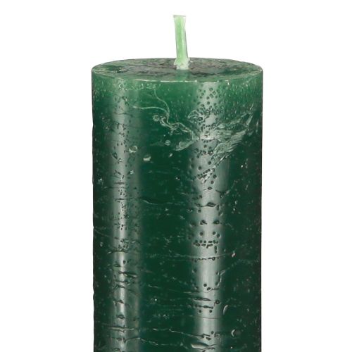 Prodotto Candele in tinta unita candele a bastoncino verde scuro 34x300mm 4 pz