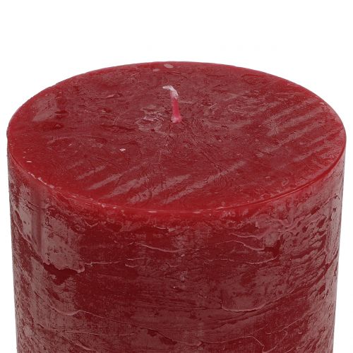 Prodotto Candele tinta unita rosso scuro 60x100mm 4 pz