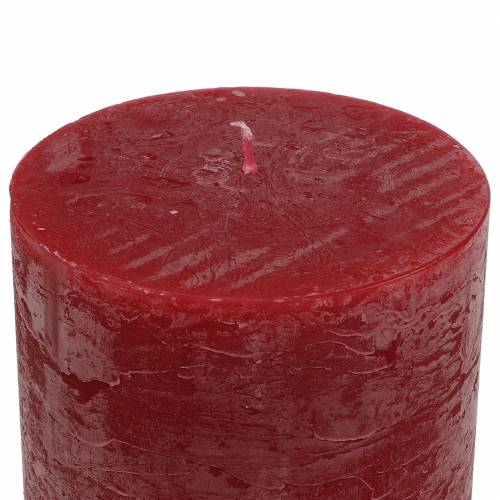 Prodotto Candele in tinta unita rosso scuro 70x100mm 4pz