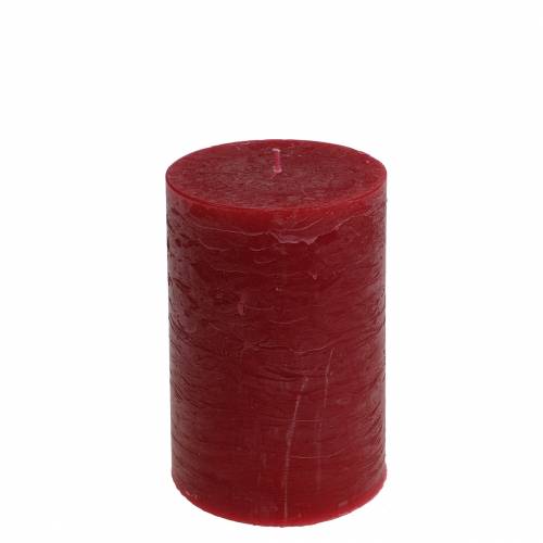 Candele tinta unita rosso scuro 70x120mm 4pz