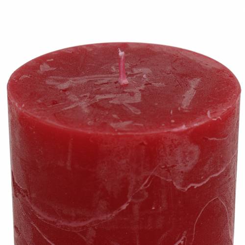 Prodotto Candele tinta unita rosso scuro 70x80mm 4 pz