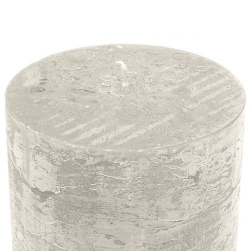 Prodotto Candele in tinta unita grigio 60x100mm 4 pz