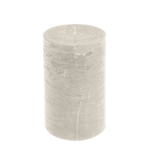 Prodotto Candele tinta unita grigio 85x150mm 2pz