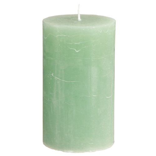 Prodotto Candele in tinta unita Candele a colonna in giada verde 70×120 mm 4 pz