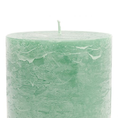 Prodotto Candele tinta unita verde chiaro 85x150mm 2 pz