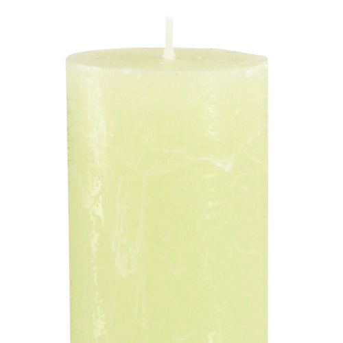 Prodotto Candele tinta unita verde lime Candele coniche 50×300mm 4 pz