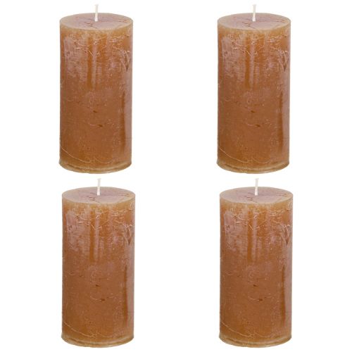 Prodotto Candele in tinta unita Candele al caramello 50×100mm 4 pz