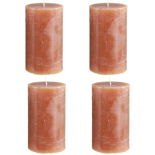 Prodotto Candele in tinta unita Candele a colonna al caramello 70×120 mm 4 pz