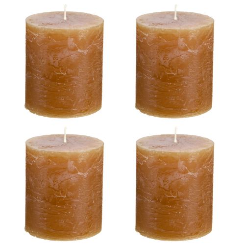 Prodotto Candele tinta unita Candele al caramello 70×80mm 4 pz