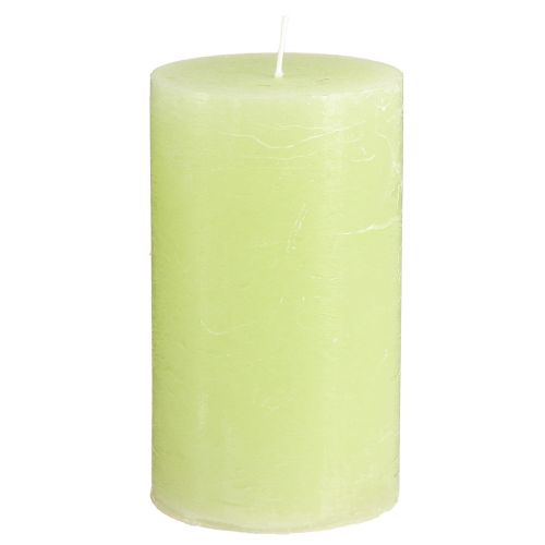 Candele tinta unita verde lime​​​​​​​ Candele a colonna 70×120mm 4 pz