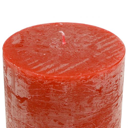 Prodotto Candele in tinta unita arancione 60x100mm 4 pz