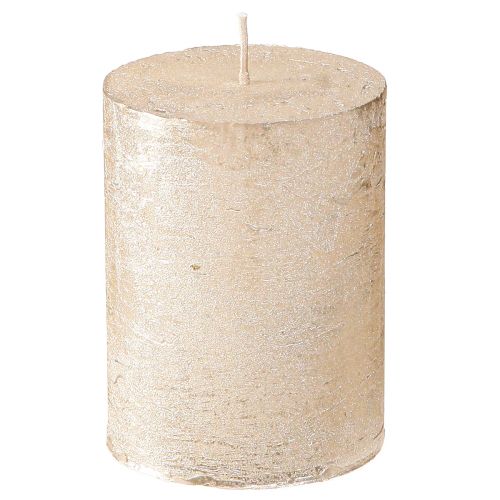 Prodotto Candele tinta unita platino 60x80mm 4pz