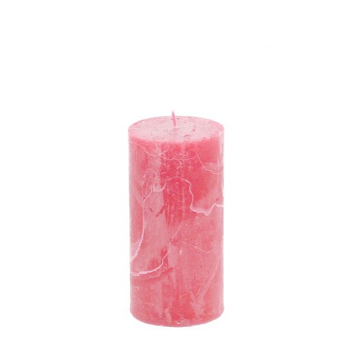 Floristik24 Candele in tinta unita rosa 50x100mm 4pz