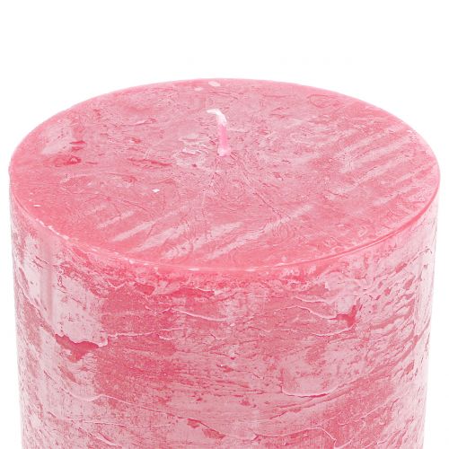 Prodotto Candele in tinta unita rosa 50x100mm 4pz