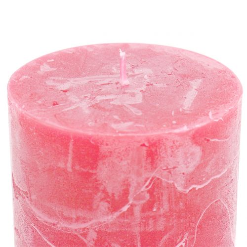 Prodotto Candele in tinta unita rosa 60x80mm 4pz