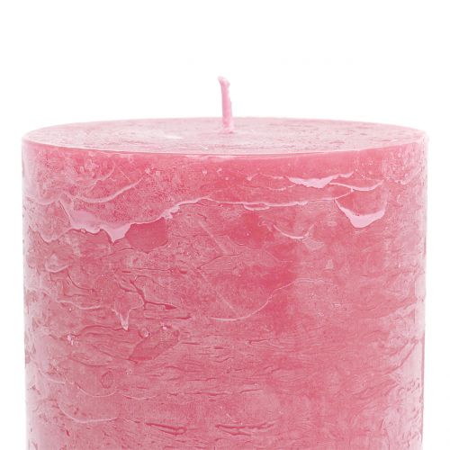 Prodotto Candele in tinta unita rosa 85x150mm 2pz