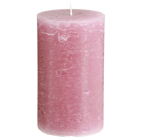 Prodotto Candele tinta unita rosa candele a colonna rosa antico 70×120 mm 4 pz