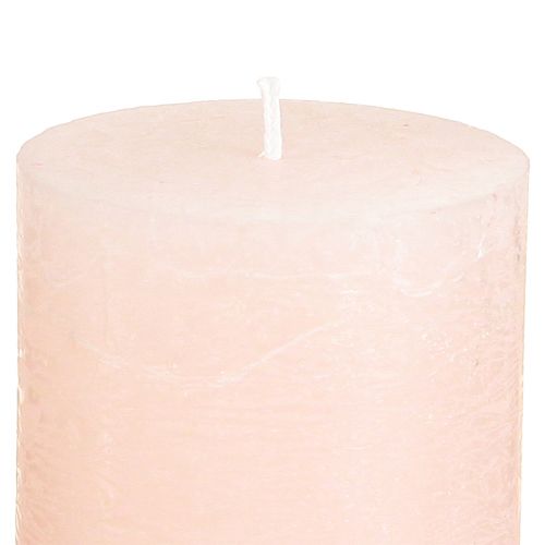 Prodotto Candele tinta unita rosa candele a colonna rosa chiaro 60×80 mm 4 pz
