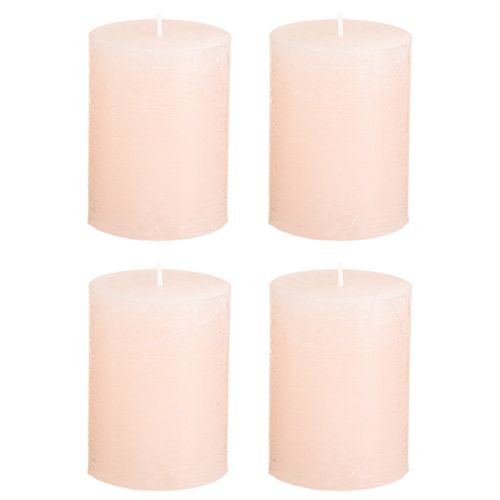 Prodotto Candele tinta unita rosa candele a colonna rosa chiaro 60×80 mm 4 pz
