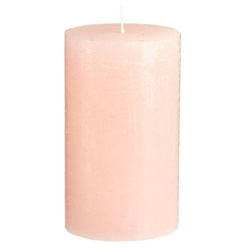 Floristik24 Candele in tinta unita rosa candele a colonna rosa chiaro 70×120 mm 4 pz