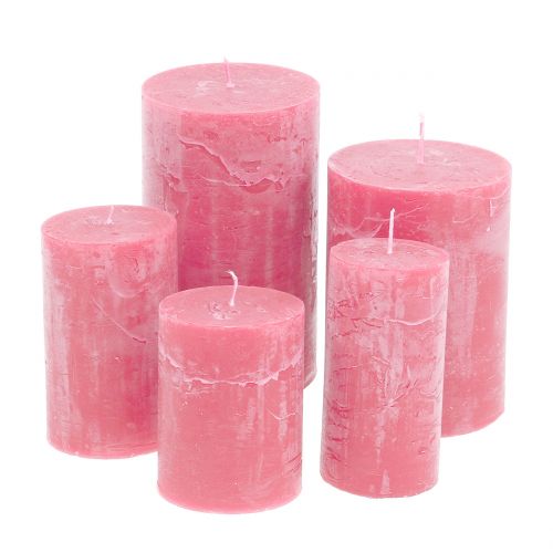 Prodotto Candele tinta unita rosa diverse dimensioni