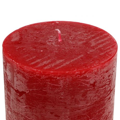 Prodotto Candele colorate solide rosse 60x100mm 4 pz