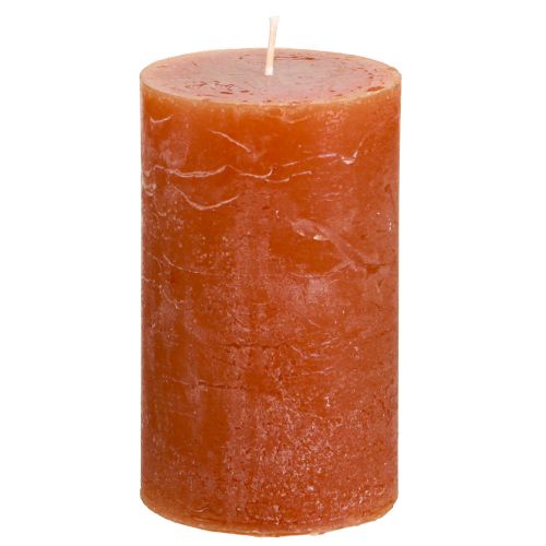 Prodotto Candele in tinta unita Candele a colonna rosso-marrone 60×100 mm 4 pz
