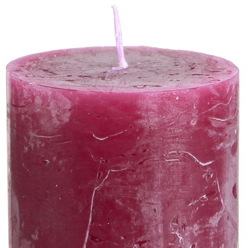 Floristik24 Candele in tinta unita Candele a colonna Berry 60x100mm 4 pz