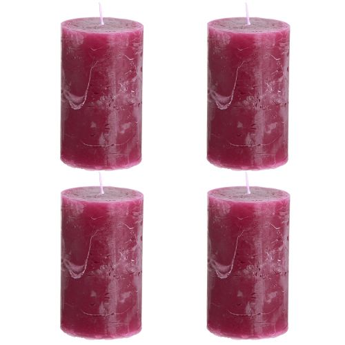Prodotto Candele in tinta unita Candele a colonna Berry 60x100mm 4 pz