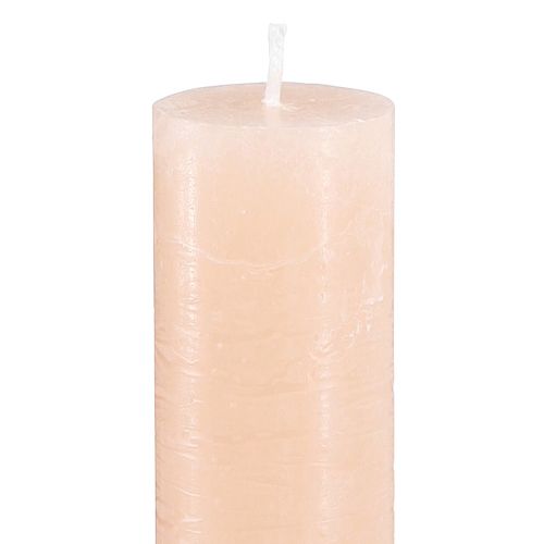 Floristik24 Candele tinta unita candele da tavolo albicocca 34x240mm 4 pz