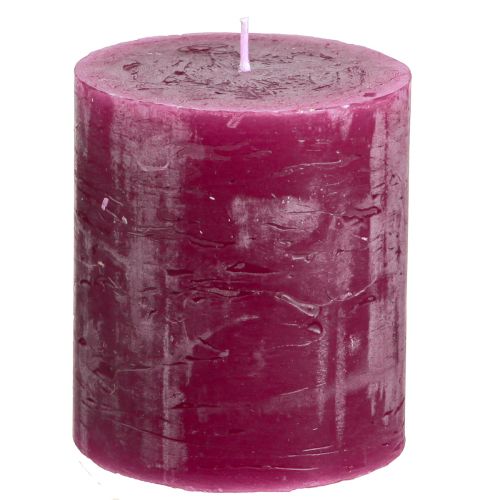Prodotto Candele in tinta unita Candele a colonna Berry viola 70×80 mm 4 pz
