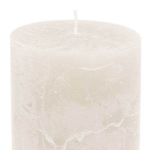 Prodotto Candele in tinta unita bianche 60x100mm 4pz