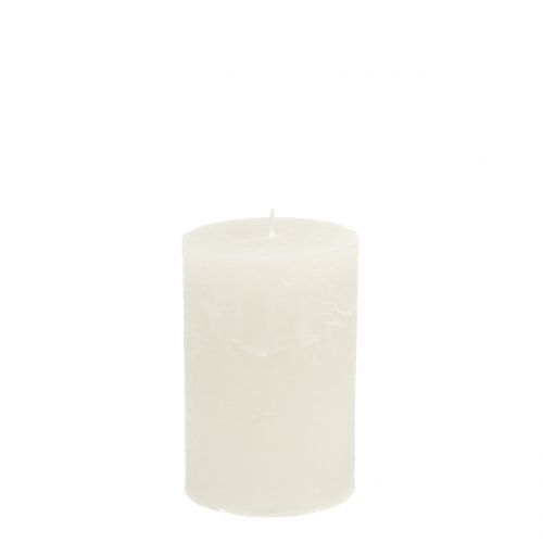 Floristik24 Candele tinta unita bianche 60x80mm 4 pz