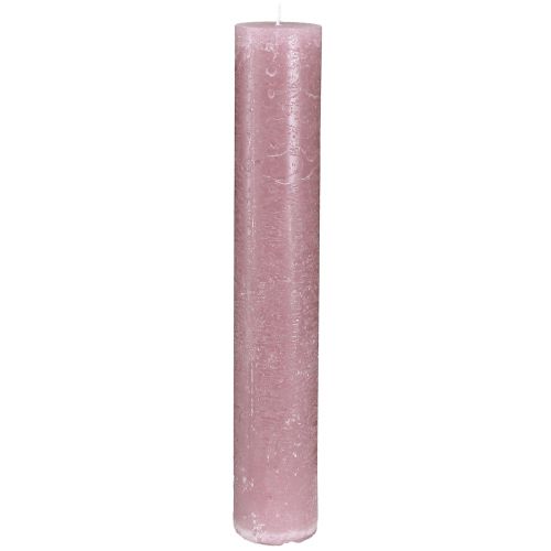Prodotto Candele tinta unita in candele rosa antico 50x300mm 4 pz