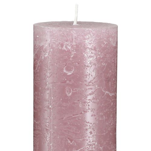 Prodotto Candele tinta unita in candele rosa antico 50x300mm 4 pz