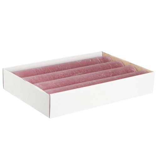 Prodotto Candele tinta unita in candele rosa antico 50x300mm 4 pz
