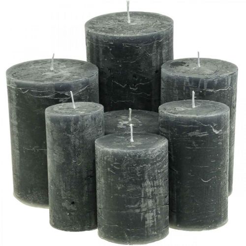 Prodotto Candele tinta unita antracite varie misure